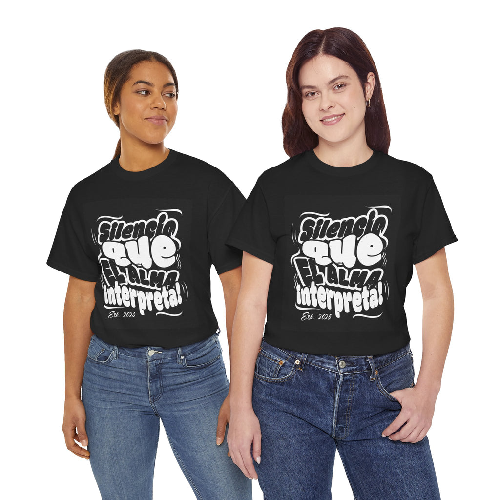 "Silencio Que El Alma Interpreta" - Remera Unisex blanco o negro
