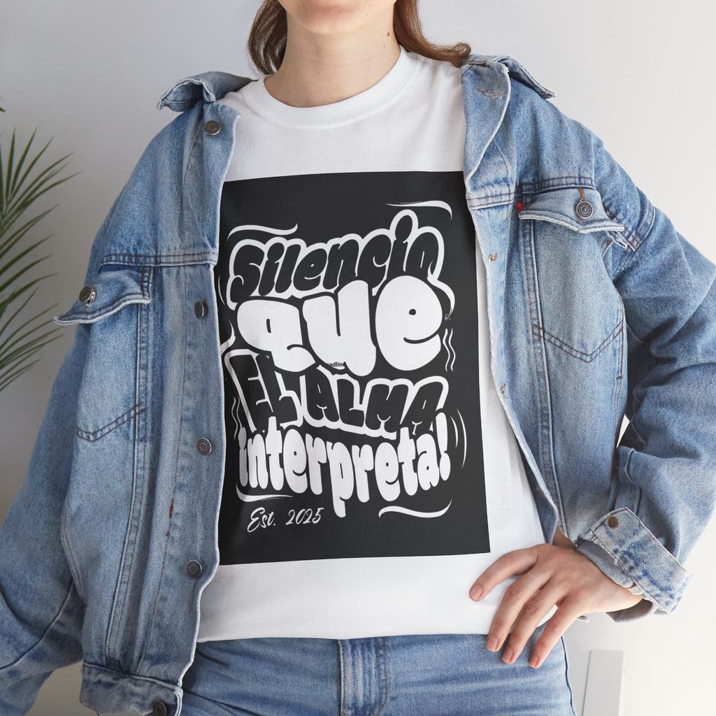 "Silencio Que El Alma Interpreta" - Remera Unisex blanco o negro