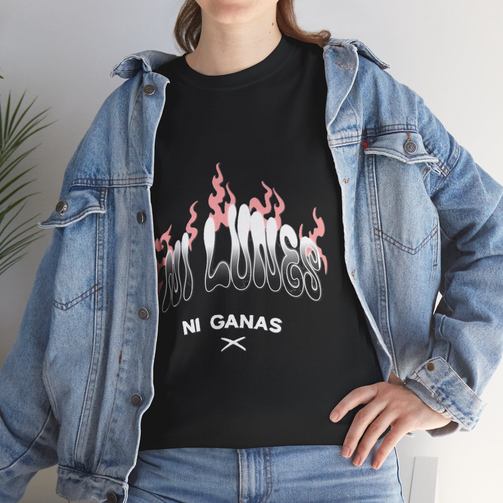 "Ni lunes, ni ganas"- Remera unisex negra